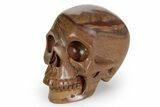 Realistic, Polished Picture Jasper Skull #381921-2